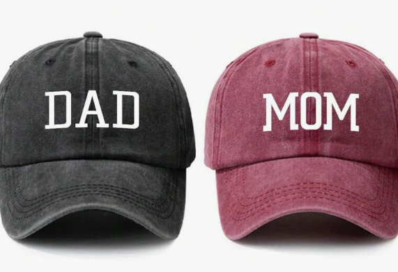 Unisex DAD+MOM Printed Vintage Baseball Cap