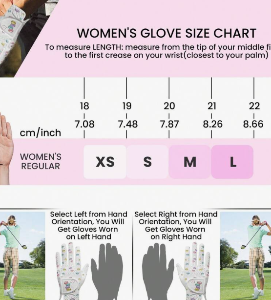 Women's Golf Gloves Leather Value 1 Pack Left Right Hand